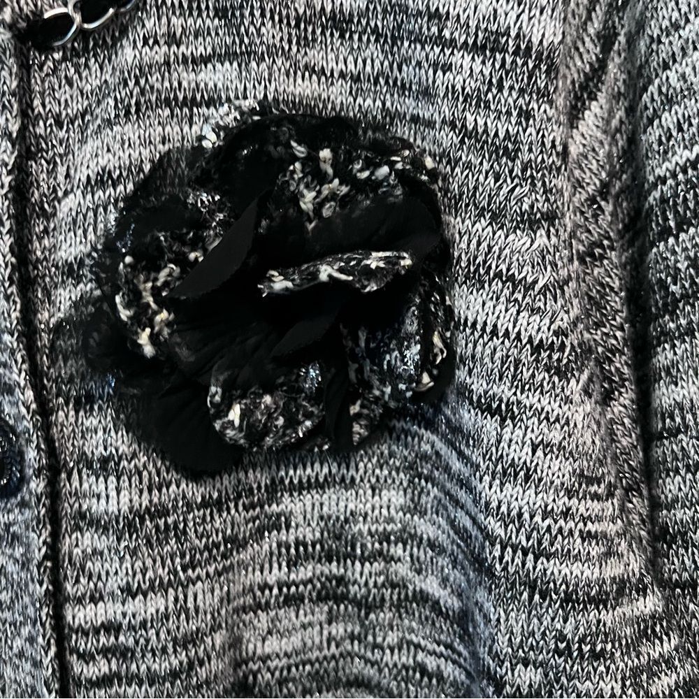 Lane Bryant Gray Cardigan Sweater W/Black Accents Size 18/20 NWT! - Picture 3 of 8